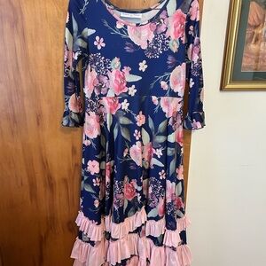 Floral Ruffle Hem Dress